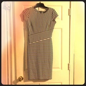 Black & white pin striped dress